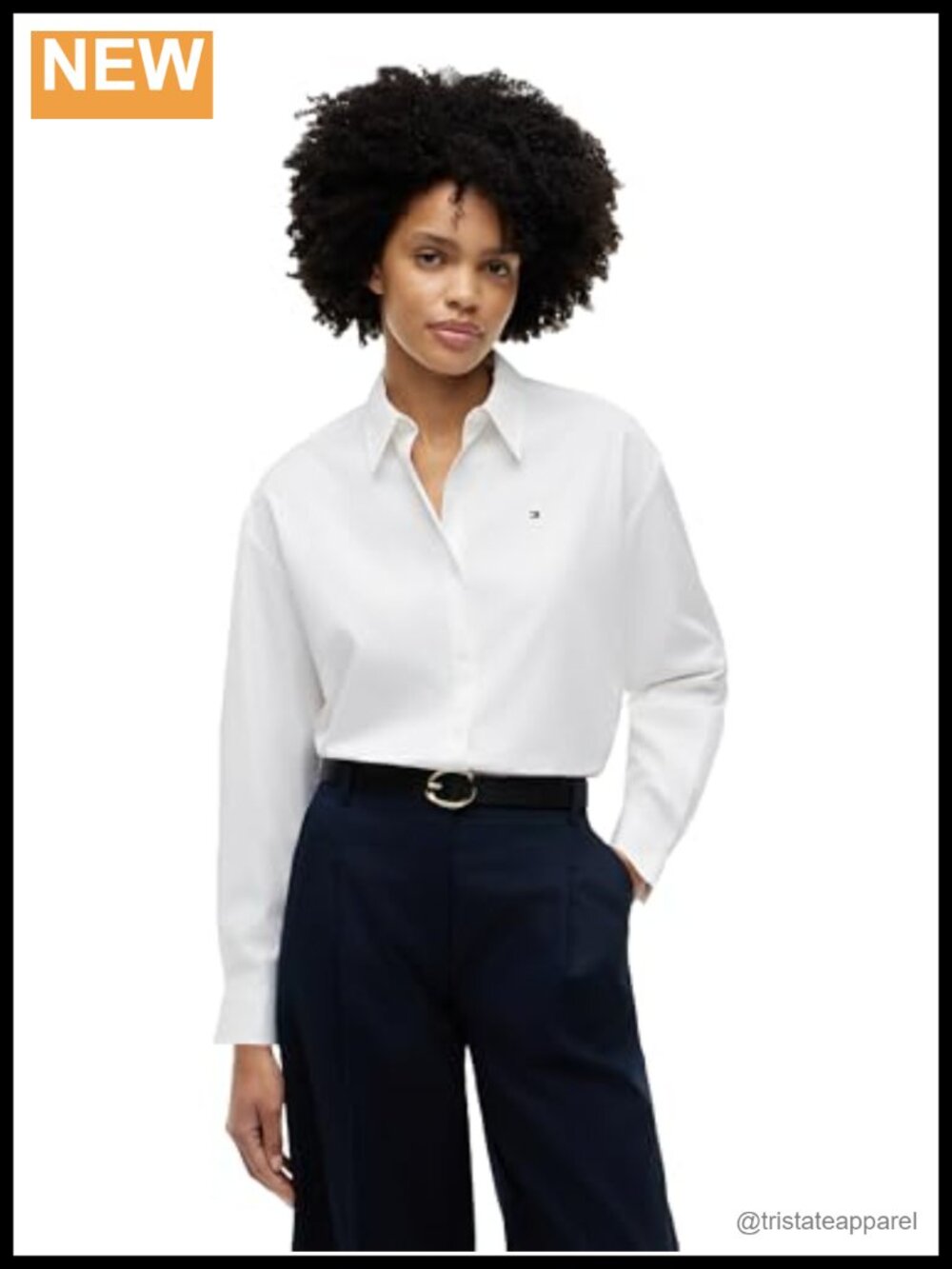 100% Cotton Boxy Fit Long Sleeve Button Down Shirt